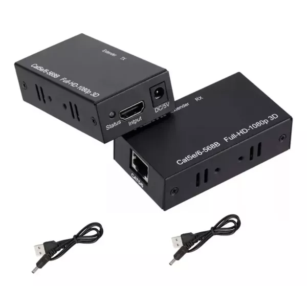 ADAPTADOR EXTENSOR HDMI DE 60M CAT 6 ETHERNET IP