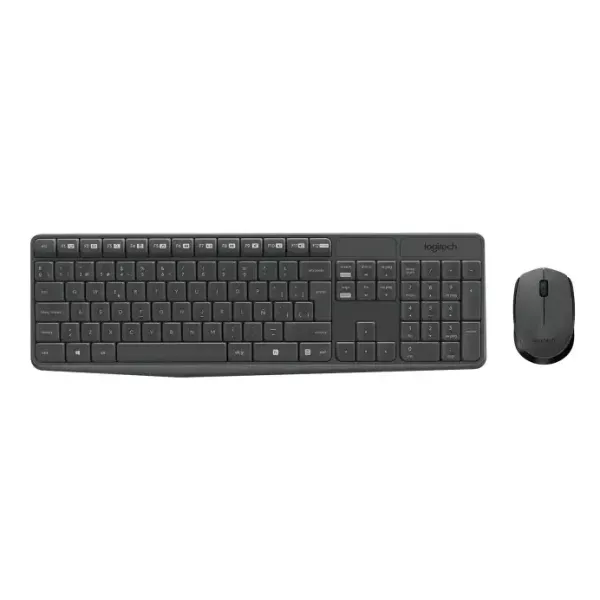 Teclado+Mouse Logitech Wir MK235 Gris